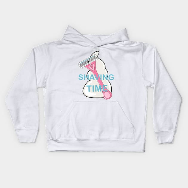 Shaving Time Kids Hoodie by MoreThanADrop